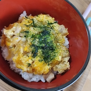 義理母直伝の甘い卵がと青のりのしょっぱい親子丼